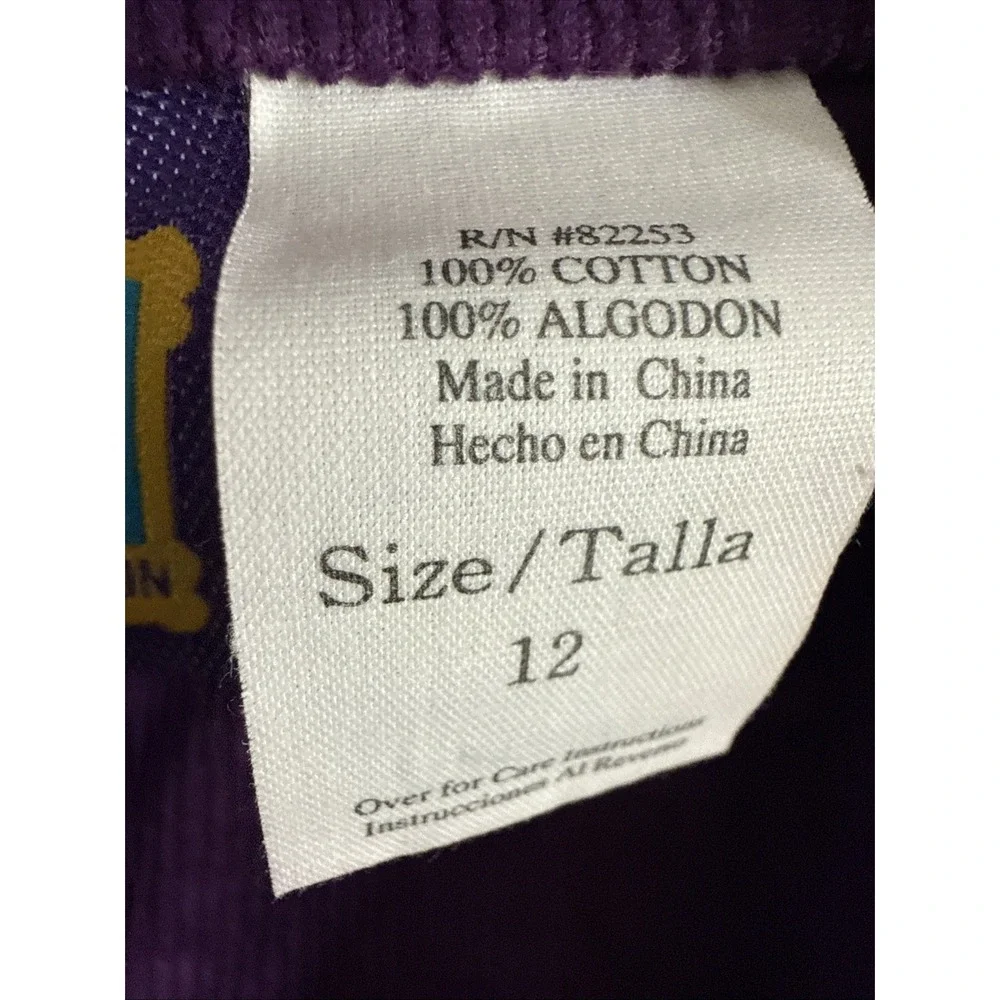 Vtg Winnie the Pooh‎ Youth 12T Bib Overall Purple Corduroy Disneycore Streetwear